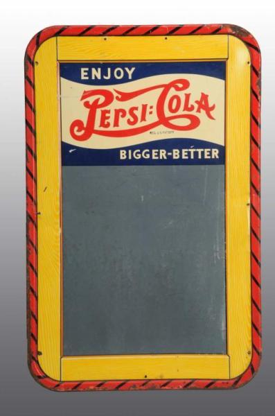 Appraisal: Tin Pepsi Menu Sign Description Scratches and paint loss on