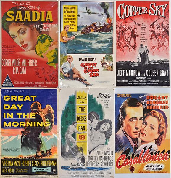 Appraisal: A COLLECTION OF US AND AUSTRALIAN ONE SHEET POSTERS INCLUDING