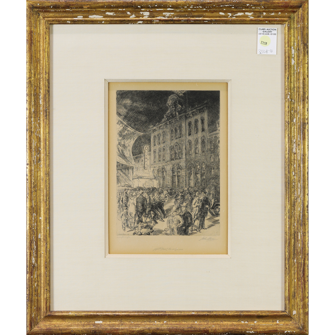 Appraisal: PRINT JOHN SLOAN John French Sloan American - th Street