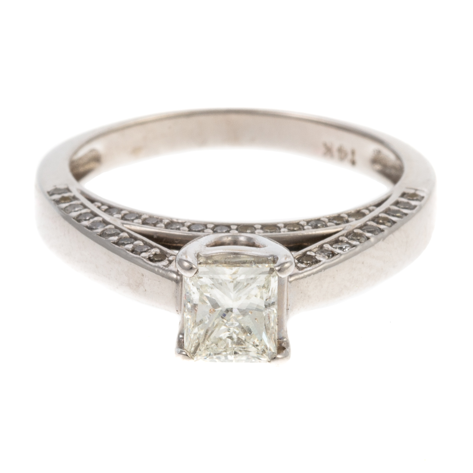 Appraisal: AN CT PRINCESS CUT DIAMOND RING IN K K white