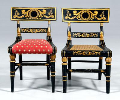 Appraisal: Two similar Baltimore fancy chairs a his and hers pair