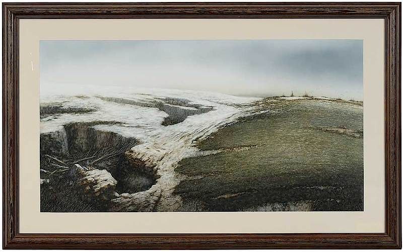 Appraisal: American School th century Snow Blanketed Field possibly signed verso