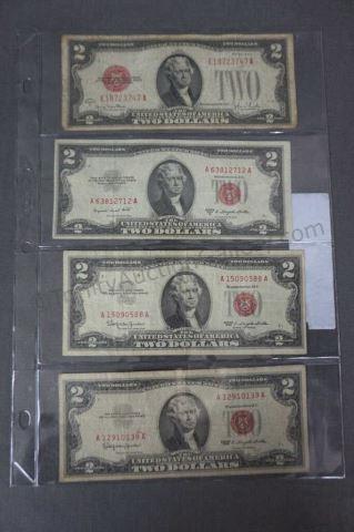 Appraisal: Includes and - Red Seal U S Two Dollar Currency