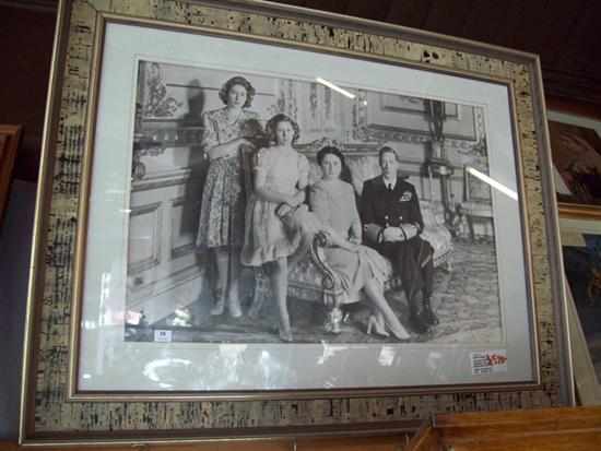 Appraisal: A LARGE PHOTOGRAPH OF THE QUEEN MOTHER ELIZABETH II THE