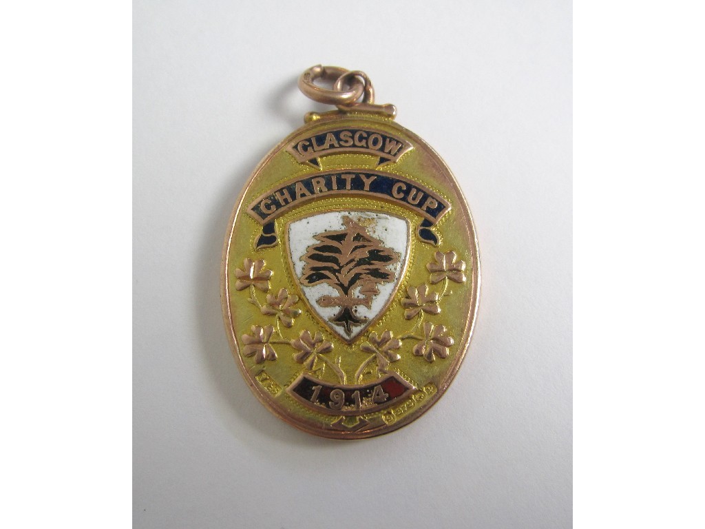 Appraisal: Of Celtic F C interest nine carat gold football medal