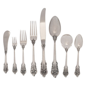 Appraisal: An American Silver Flatware Service Wallace Silversmiths Wallingford CT th