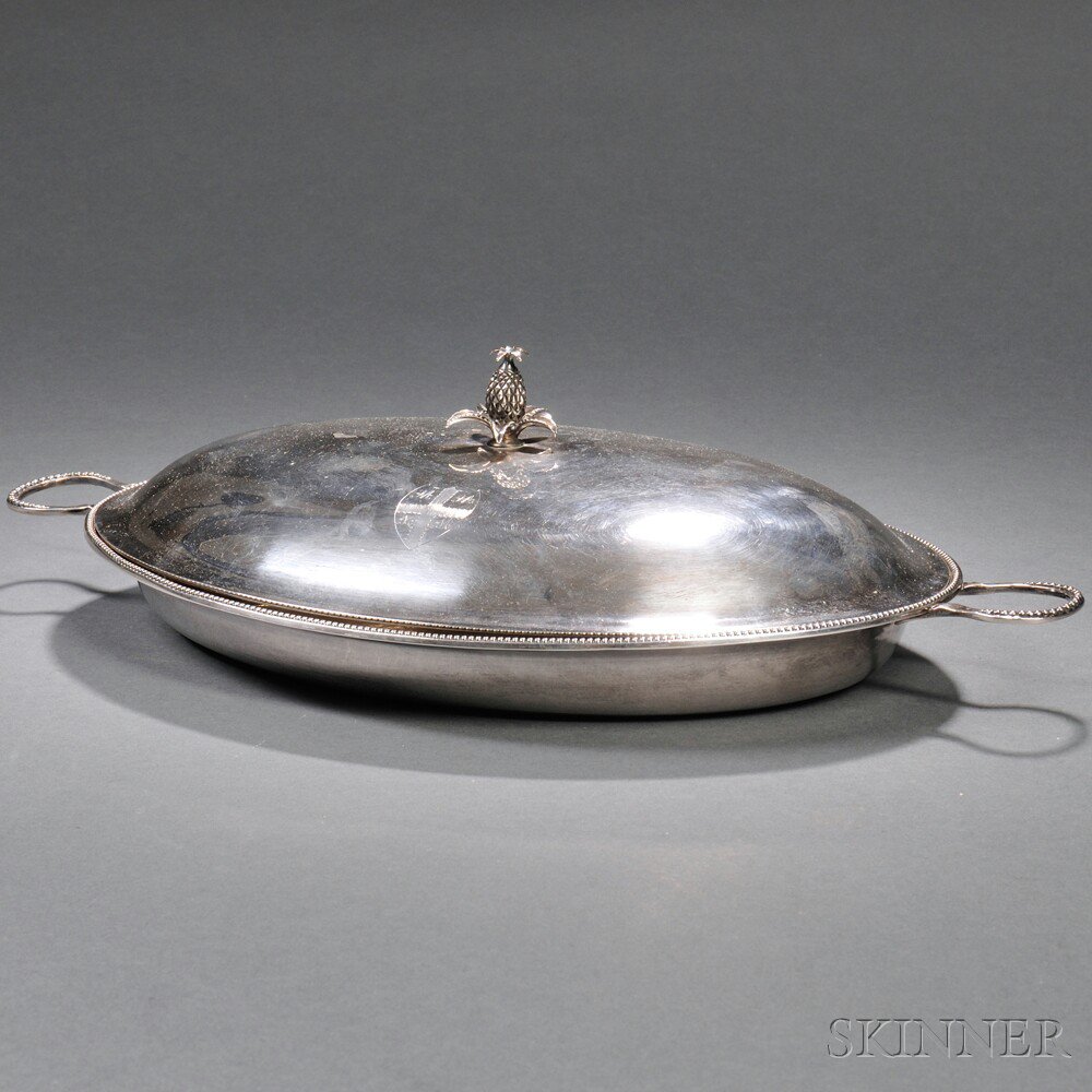 Appraisal: George III Sterling Silver Covered Dish London - Thomas Daniel