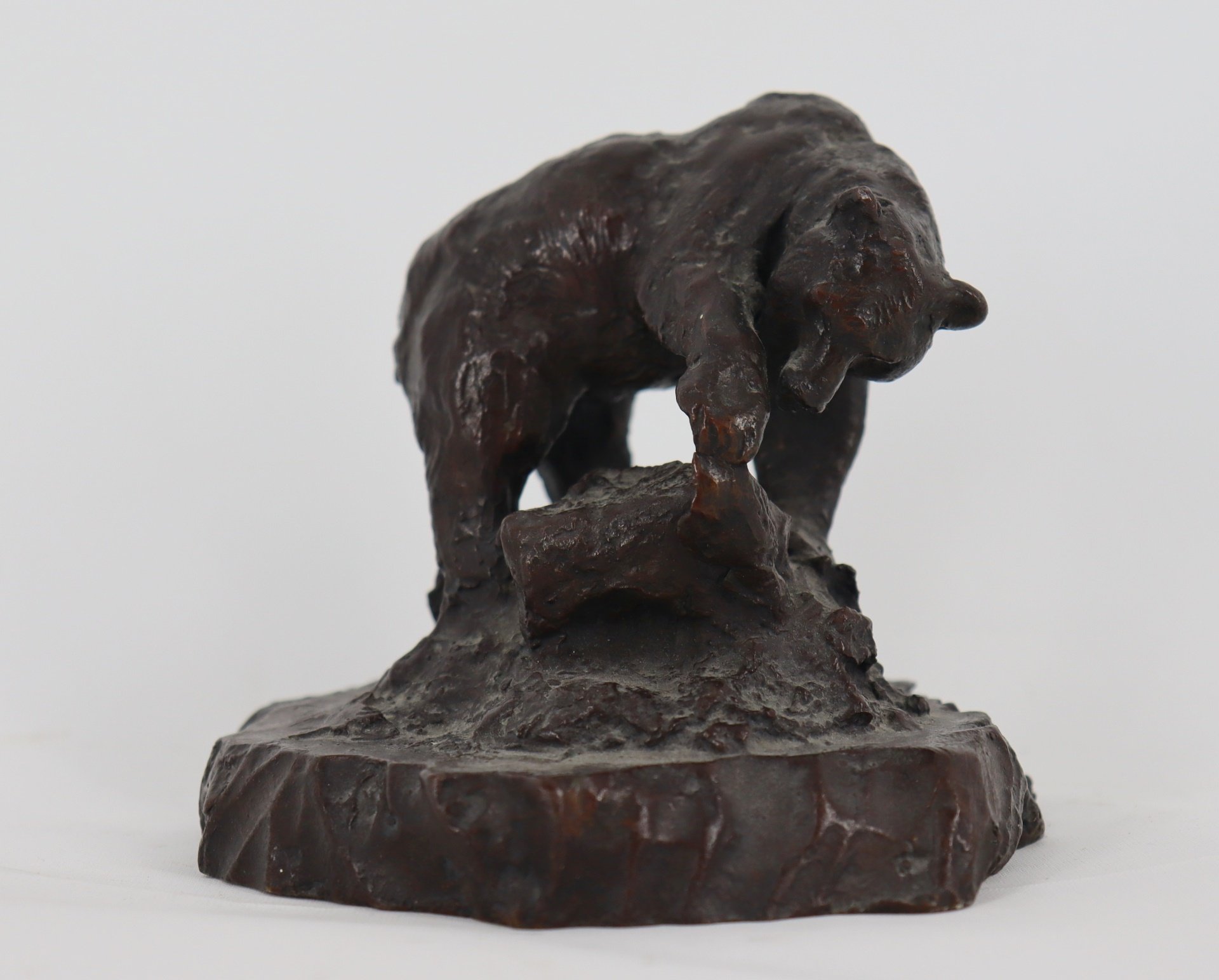 Appraisal: CHARLES MARION RUSSELL U S A - Bronze Bear sculpture