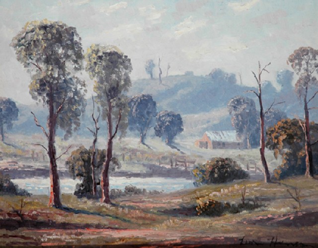 Appraisal: Leon Hanson born Early Morning near Warrigal oil on canvas