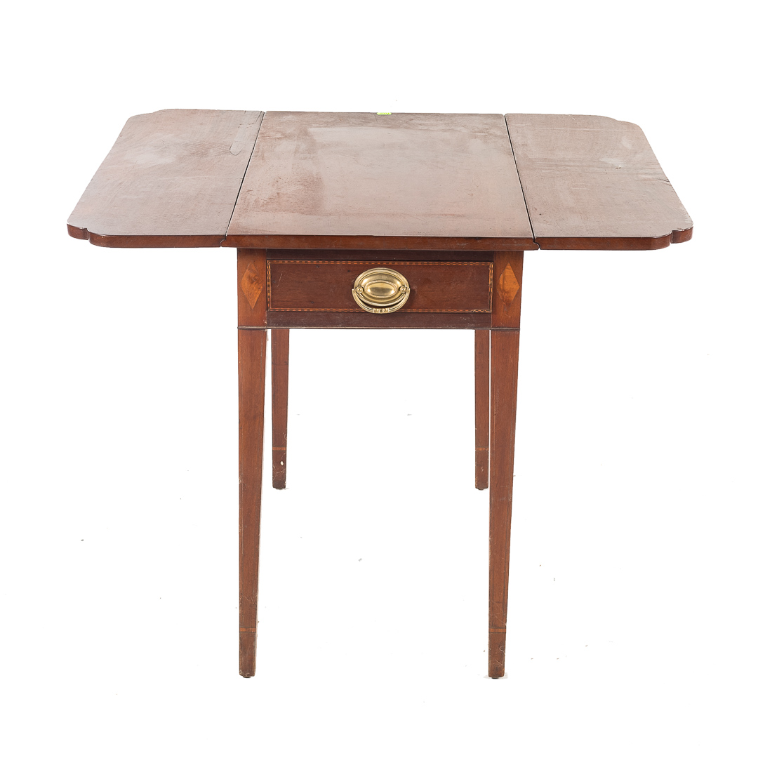 Appraisal: Federal mahogany pembroke table New York circa double elliptical top