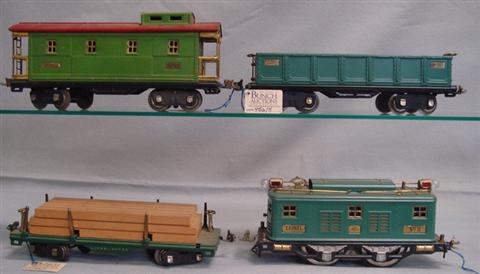 Appraisal: Lionel standard gauge train set green locomotive cars some scratches