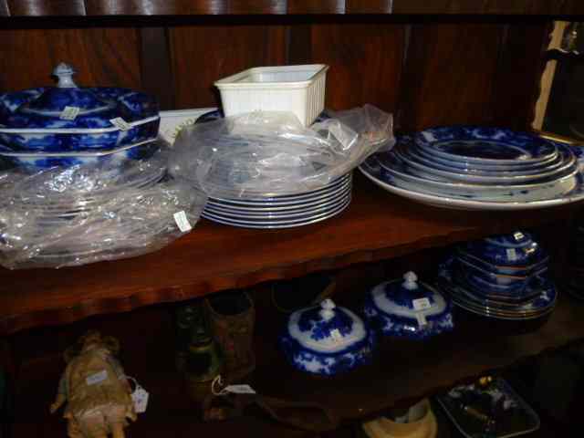 Appraisal: A BLUE AND WHITE DINNER SERVICE in the Genevese pattern