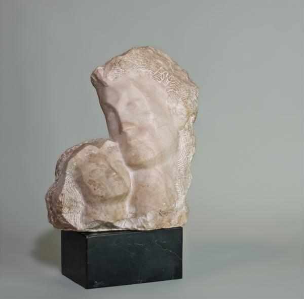 Appraisal: CHAIM GROSS American - Mother and Child alabaster signed ''H