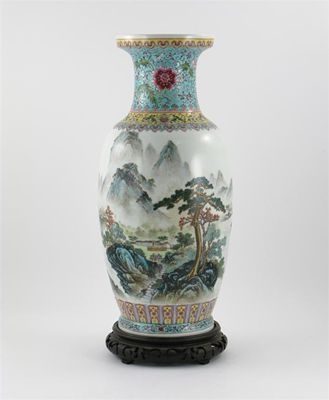 Appraisal: A large Chinese famille rose vase painted with small figures