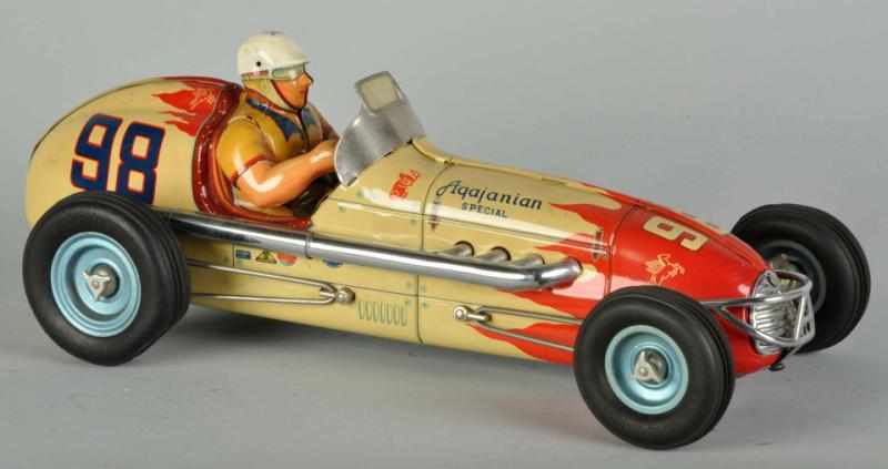 Appraisal: Tin Agajanian Special Race Car Friction Toy Excellent L Japanese