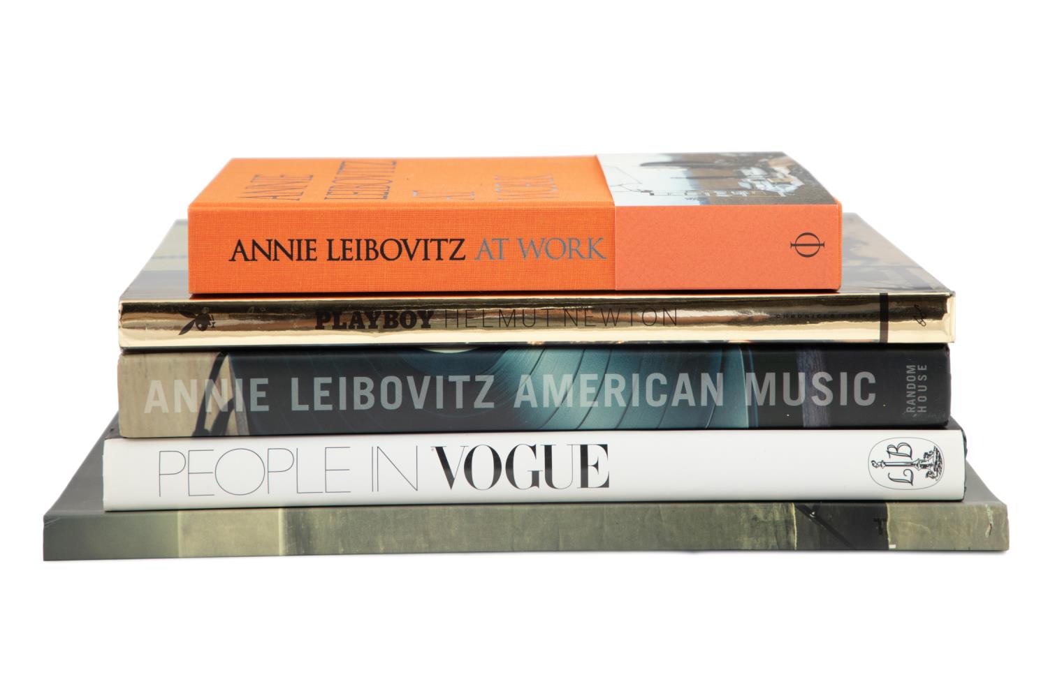 Appraisal: FIVE BOOKS ON PHOTOGRAPHY INCL ANNIE LEIBOVITZ Selection of five