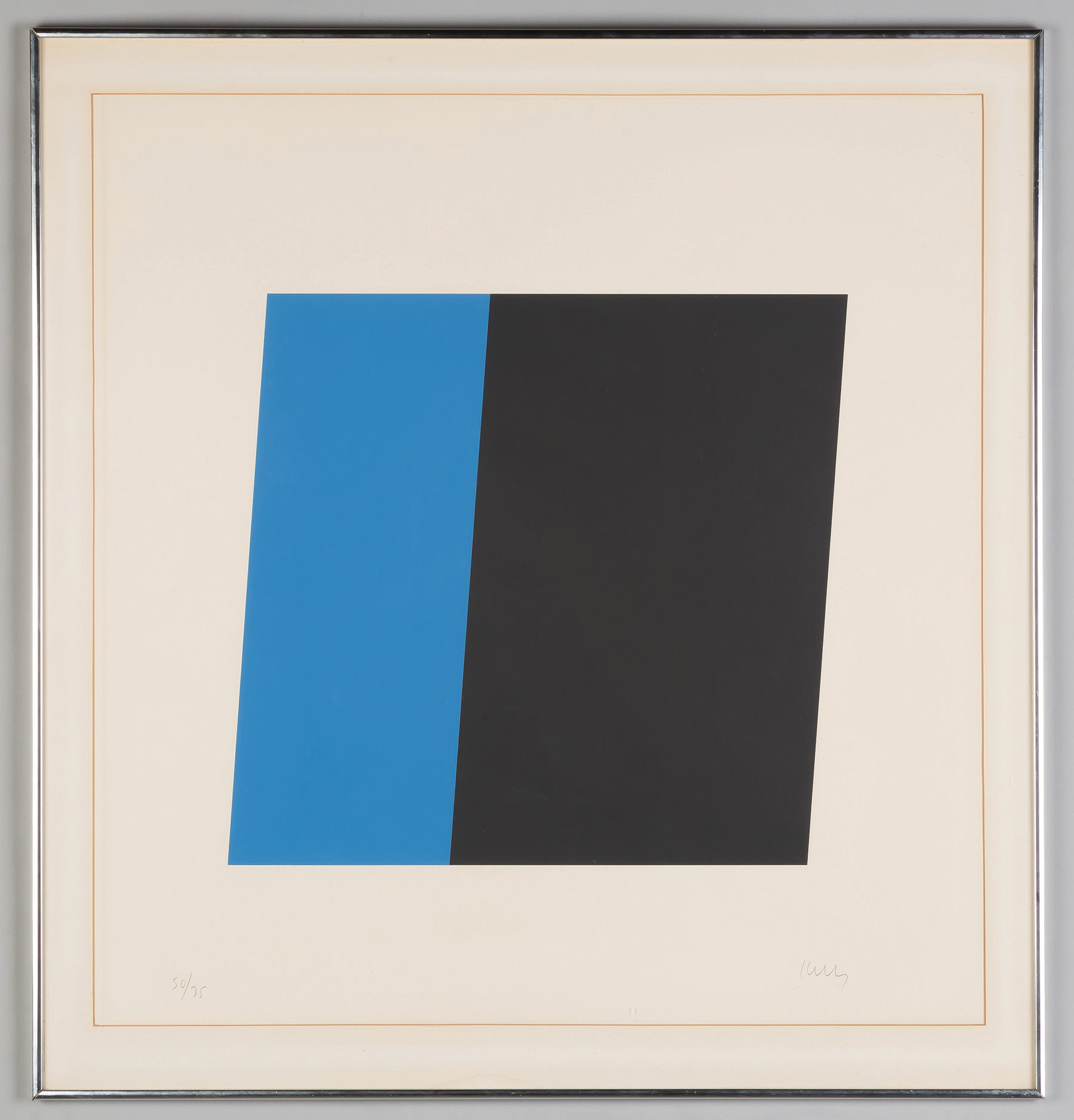 Appraisal: Ellsworth Kelly American - Blue and Black Square Signed in