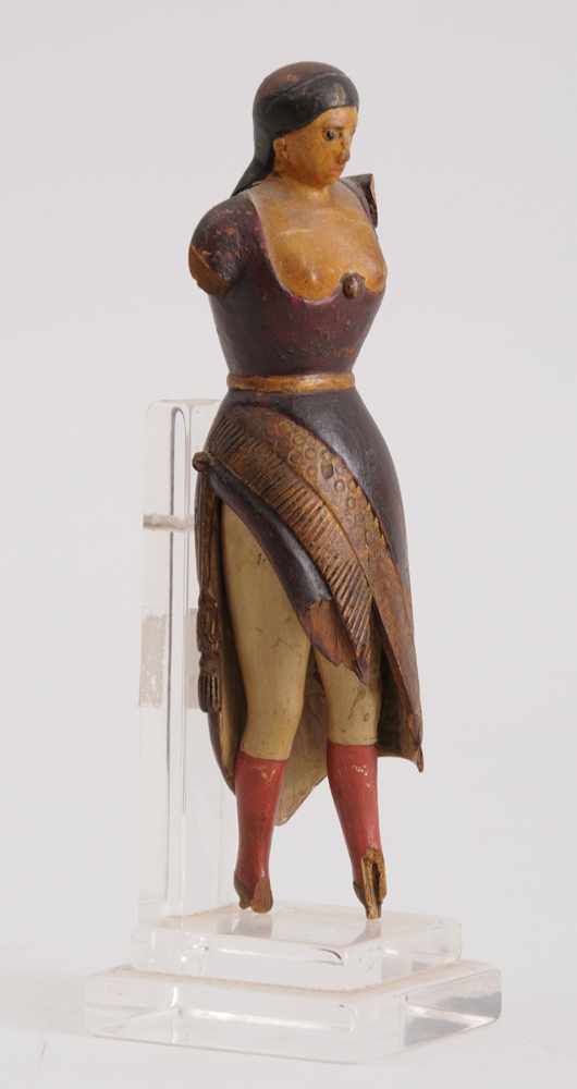 Appraisal: AMERICAN FOLK ART CARVED AND PAINTED FIGURE OF A SPANISH