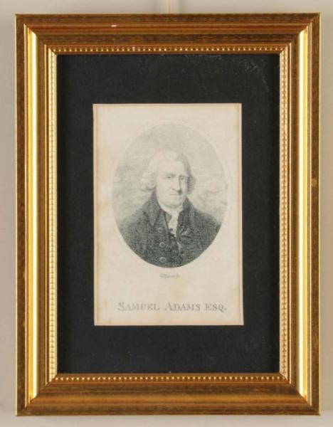 Appraisal: Aquatint of Samuel Adams Esq by S Harris Description Not