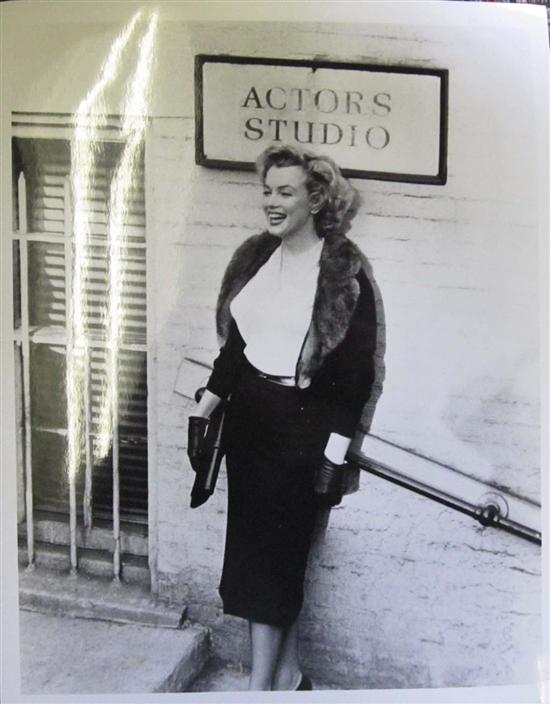 Appraisal: BLACK WHITE MARILYN MONROE PHOTOGRAPH The actress at the entrance