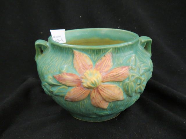 Appraisal: Roseville Clematis Art Pottery Vase green - excellent