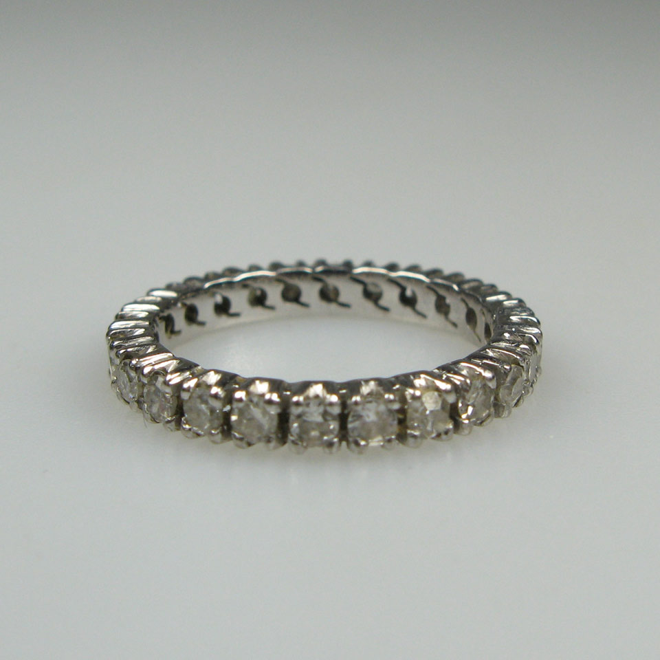 Appraisal: k White Gold Eternity Band set with single cut diamonds