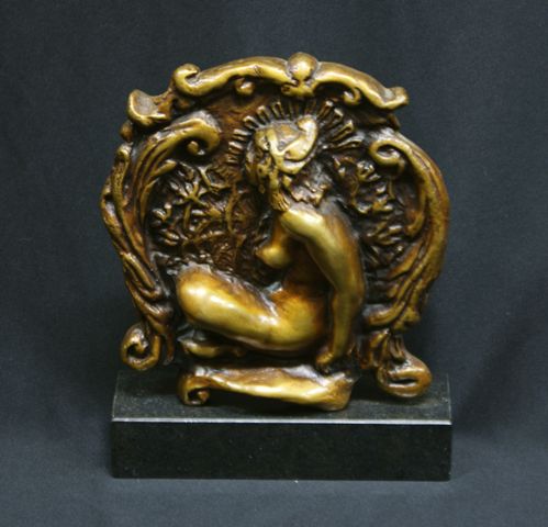 Appraisal: Norman Lindsay - A Pair of Bookends bronze with marble