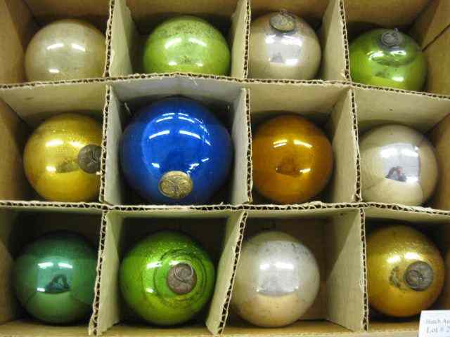 Appraisal: Old Kugel Christmas Ornaments various colors '' diameter