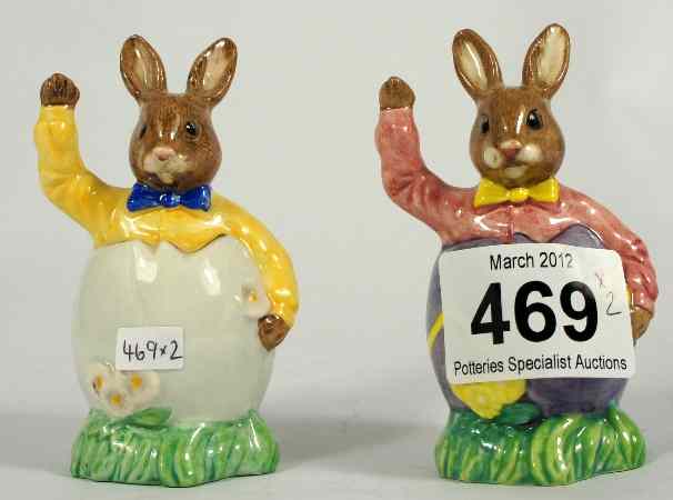 Appraisal: Royal Doulton Bunnykins Figures Easter Surprise DB USA Colourway and