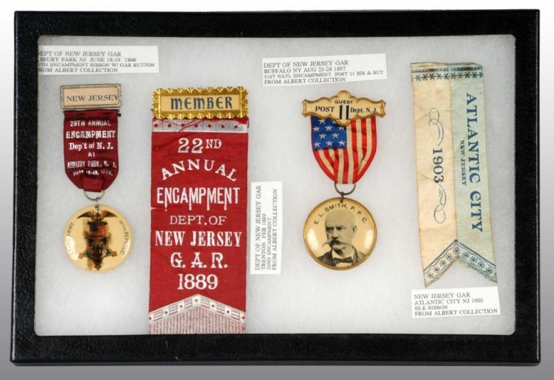 Appraisal: Lot of New Jersey GAR Ribbons Description Includes Department of