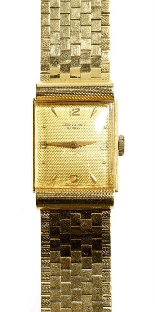 Appraisal: GOLD GENTLEMAN'S WRISTWATCH JEAN PERRET Geneva ca Yellow gold g