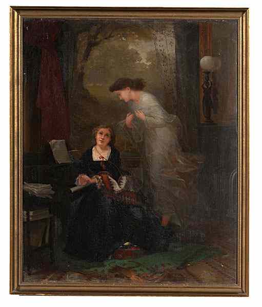 Appraisal: Joseph W Johns American - Ghostly Visitation Oil on canvas