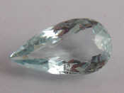 Appraisal: A loose polished pear shape aquamarine with report from Chanthaburi