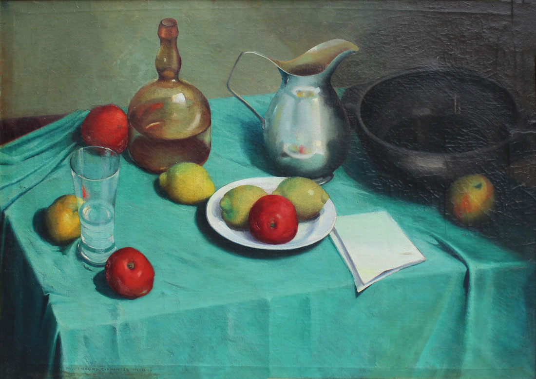 Appraisal: CIFUENTES Miguel Venegas Chilean - ''Table Top Still Life with