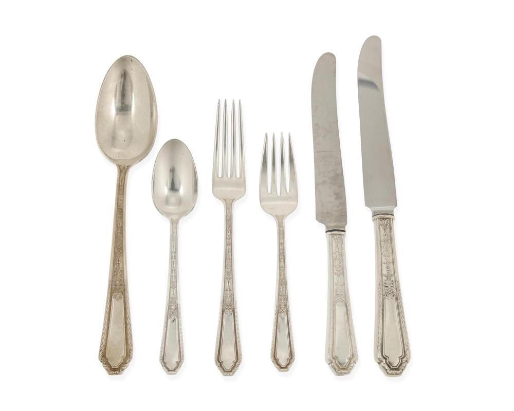 Appraisal: A TOWLE D'ORLEANS STERLING SILVER PARTIAL FLATWARE SERVICEA Towle D'Orleans