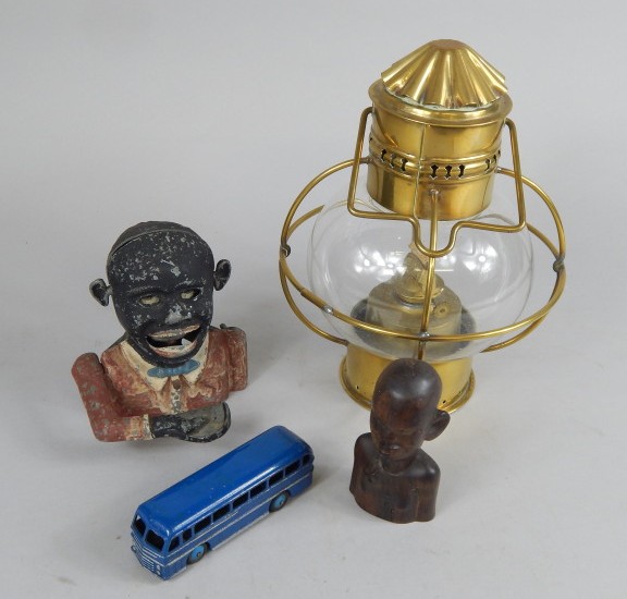 Appraisal: Various collectables to include a brass lantern with clear glass