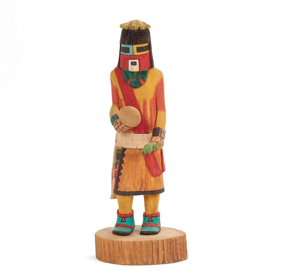 Appraisal: Hopi White Chin Kachina Tuma-uyi Lawrence Mahle Jr Hopi White