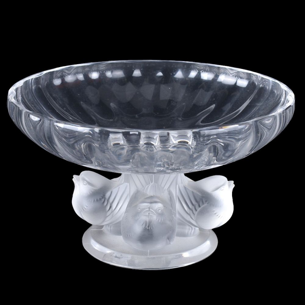 Appraisal: Lalique Compote Lalique Nogent Crystal Compote Bowl Signed to base