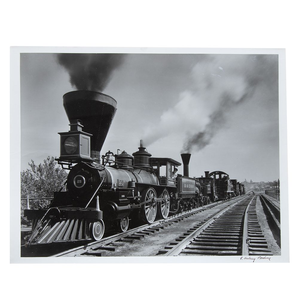 Appraisal: A Aubrey Bodine B O Locomotives photograph American - Gelatin