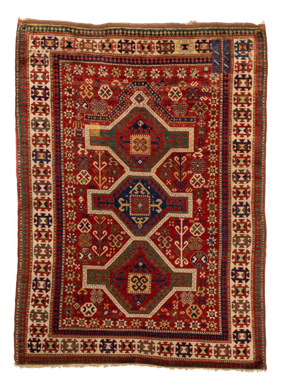 Appraisal: A Kazak Caucasian area rug First-quarter th Century Wool on