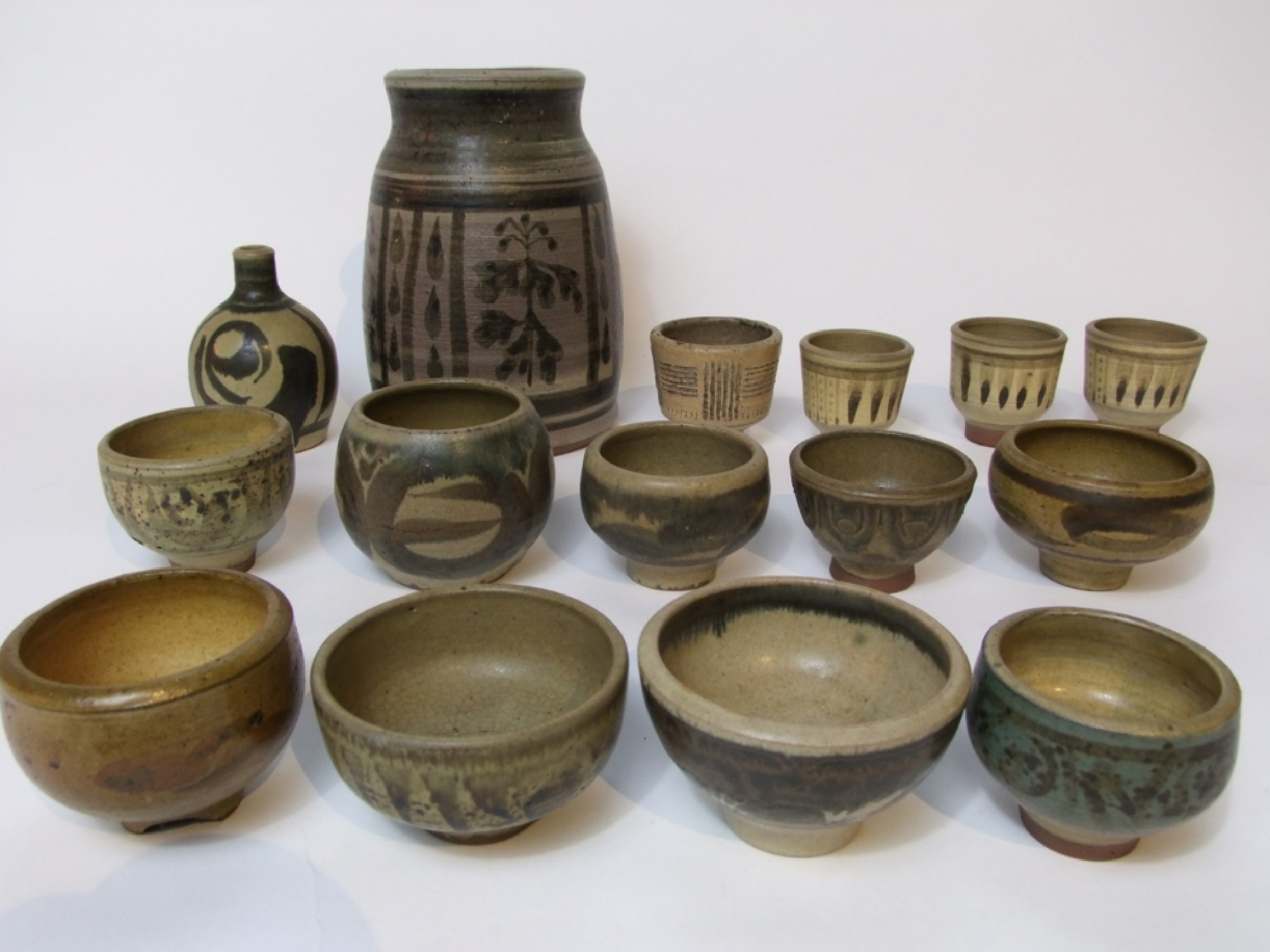 Appraisal: A collection of Studio Pottery wares including a vase with