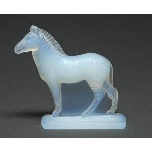 Appraisal: A Sabino opalescent glass model of a zebra c cm