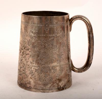 Appraisal: A Victorian silver mug GMJ London of tapering form with