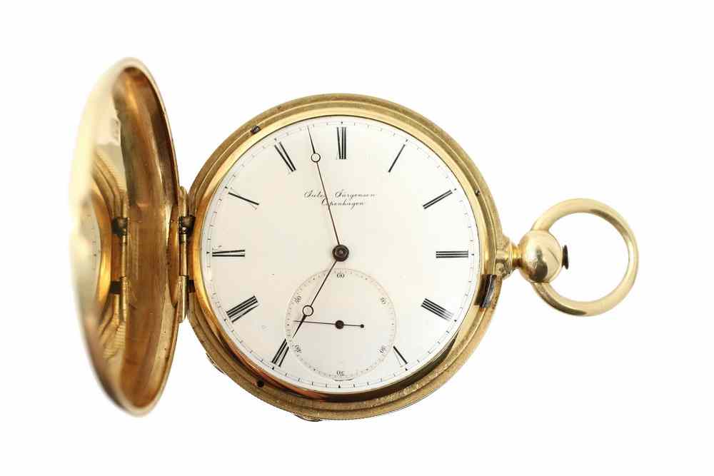 Appraisal: POCKET WATCH - One K yellow gold Jules Jurgensen Copenhagen