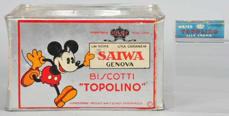 Appraisal: Disney Mickey Biscotti Tin Biscuit Box Description Italian Circa s