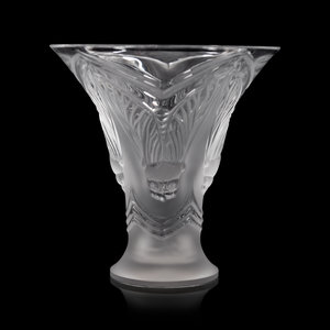 Appraisal: A Lalique Cigales Bud Vase Second Half th Century Height