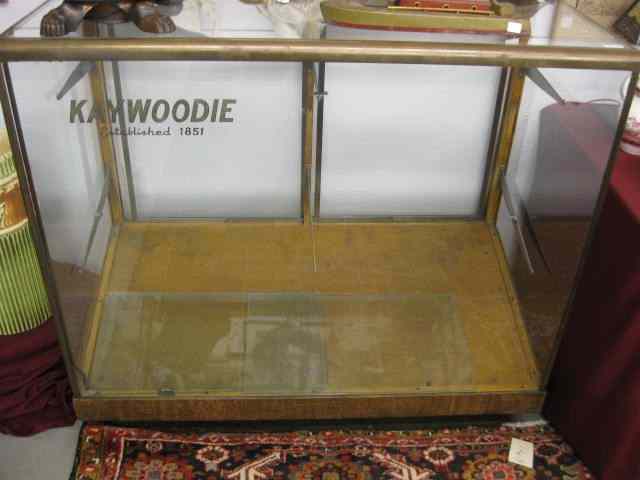 Appraisal: Glass Display Case ''Kaydie''pipe advertising on front '' wide ''