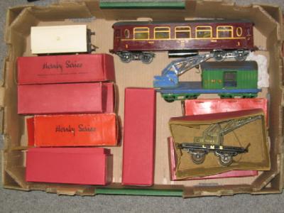 Appraisal: Eight Hornby goods trucks comprising L N E R S