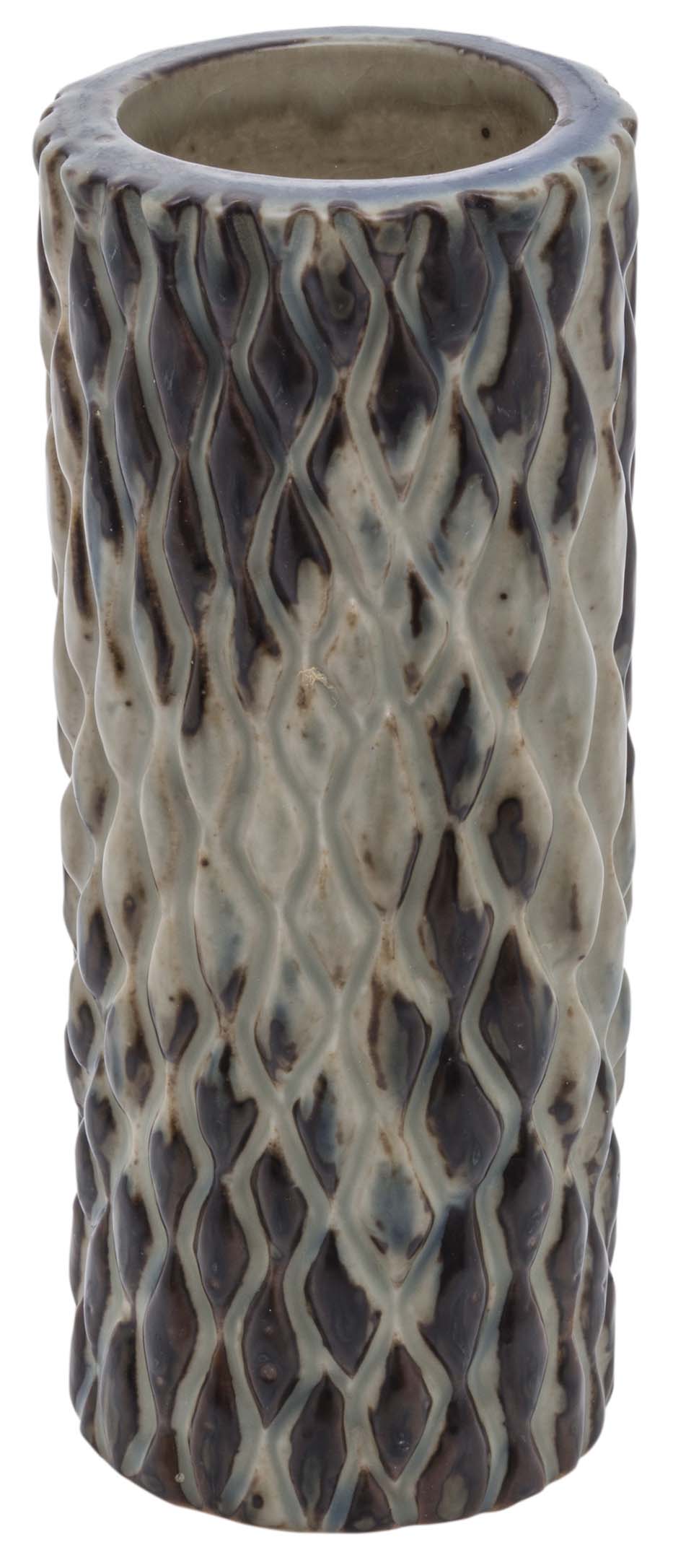 Appraisal: AXEL SALTO - FOR ROYAL COPENHAGEN DENMARK CYLINDRICAL STONEWARE VASE