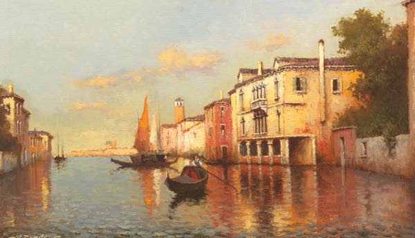 Appraisal: YURI ZELENG RUSSIAN B x Midday Venice - Oil on